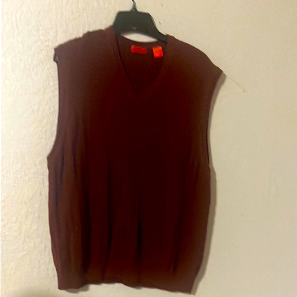 Men's IZOD burgundy Sweater Vest